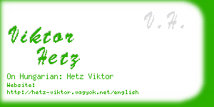 viktor hetz business card